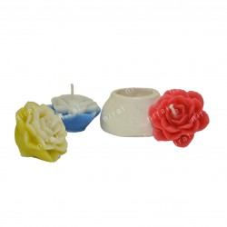 Designer Floating Flower Silicone Candle Mould SL559, Niral Industries